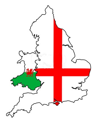 Map of Britain and Wales